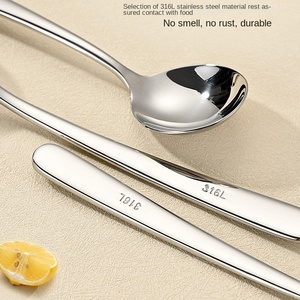 304ステンレス鋼鏡面仕上げスプーン 高級感のあるディナー用 小規模工場卸売 厚手スープスプーン - Product Image 3