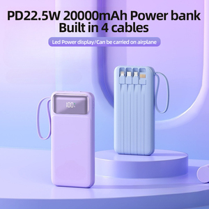 Banco de Energía Portátil de Alta Capacidad de 20000 mAh con Diseño de Cordón, 4 Cables Integrados y Carga Rápida PD de 22.5 W - Product Image 2
