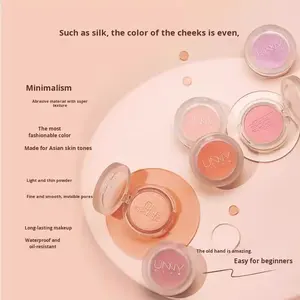 Colorete en Polvo UNNY Club, Maquillaje Natural Transparente Nude, Tono Rojo Solado, Modificación del Tono de Piel, Ambiente Femenino - Product Image 3