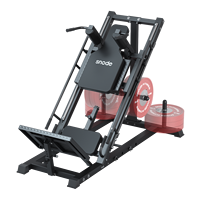 Machine de musculation 2-en-1 Snode Plate Loaded Leg Press Hack Squat avec bras en acier allié pour l'entraînement de la force des jambes, des fessiers, des cuisses et du torse