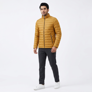 Blouson matelassé de style urbain de haute qualité fabriqué au Pakistan, en toile respirante personnalisée, imperméable, avec col montant, pour homme - Product Image 1