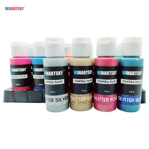 Pintura Lavable de Colores para Niños, 30 Colores (2 oz Cada Uno), Set de Pintura <span class=keywords><strong>Tempera</strong></span> con 3 Pinceles, Lienzo y Papel - Product Image 3