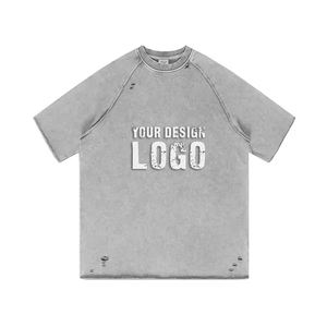 T-shirt pour homme à épaules tombantes, nouveau design, batik délavé, surdimensionné, mode décontractée, vintage, ample, sport, grande taille - Product Image 3