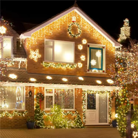 Guirlandes lumineuses LED pour fenêtres, lumières décoratives suspendues pour Noël et les fêtes de mariage en plein air