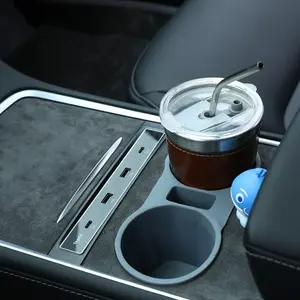 Portabicchieri per acqua a controllo centrale portabicchieri per auto in silicone per Tesla Model 3/y 2021