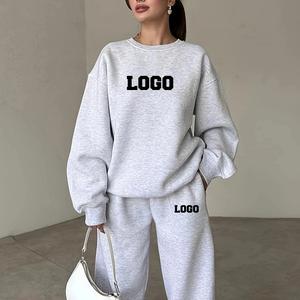 Ropa informal de otoño para mujer, de cuello redondo Tops, conjuntos a juego, sudaderas con capucha para mujer, conjuntos de sudaderas - Product Image 1