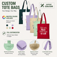 Sac fourre-tout en toile personnalisable avec codes couleur Pantone, avec poignée, grande capacité, réutilisable, pour les courses quotidiennes et les voyages