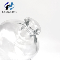 Botellas de Vidrio Personalizadas Directas de Fábrica para Vodka, Whisky, Tequila, Vino, Botella de Vino de Cristal Grueso de 500ml 700ml