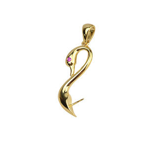 Handmade S925 Silver Baroque Pendant Large <b>Swan</b> <b>Head</b> Double-Sided Necklace Shaped Pearl with Hollow Base DIY Accessory 1774 - Product Image 5