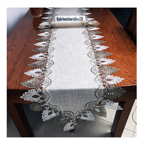 1 pièce de <span class=keywords><strong>chemin</strong></span> de <span class=keywords><strong>table</strong></span> en <span class=keywords><strong>dentelle</strong></span>, set de décoration pour la maison, antidérapant, résistant à la chaleur - Product Image 1