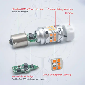 Đèn LED EKLIGHT Canbus 24W 3030 Chip LED 1200LM cho đèn xi nhan ô tô A4/X3/X5 OE 1156, nâng cấp/thay thế, bảo hành 1 năm - Product Image 3