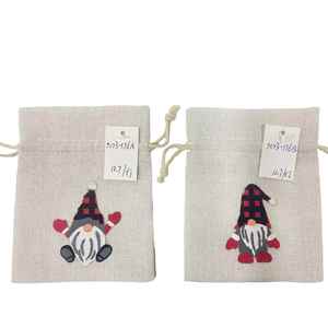 Sac cadeau de Noël en coton avec cordon de serrage, design professionnel Sanas, impression par transfert thermique au prix d'usine - Product Image 2