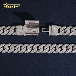 Collana a Catena Cubana in Argento 925 di Alta Qualità con Moissanite da 15mm, Stile Hip Hop, <span class=keywords><strong>Gioielli</strong></span> Raffinati in <span class=keywords><strong>Vendita</strong></span> - Product Image 3