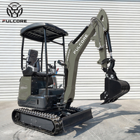 Mini-excavatrice FULCORE certifiée CE EPA EuroV ISO, avec chenilles en caoutchouc de 200 mm, pour les travaux d'infrastructure urbaine