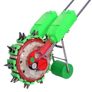 Simple hand held garden seed planter double 20 mouth manual seeder planter machine for fertilizer and maize pea corn sower