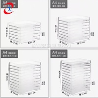 Bac à lettres en acrylique de taille A4 organisateur de documents empilable en acrylique