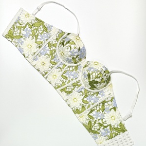 Corsé Floral de encaje verde para mujer, lencería Floral, corsé tetonoso, corpiño, sujetador superior Fairycore - Product Image 1