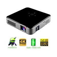Ventes chaudes, prix d'usine, résolution 150 lumens, Full HD 1920*1080P, 4K, OS Android 9.0, mini projecteur DLP portable