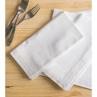 Serviettes en lin 100% coton blanches imprimées sur mesure pour hôtel de luxe