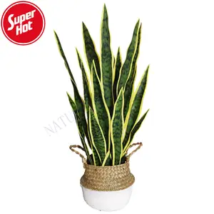 Petites plantes artificielles pour la maison, le bureau, décoration de bureau, en plastique, fausse plante serpent Sansevieria