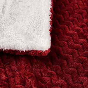 Chống-đóng cọc sofa ném Trung Quốc nhà máy 100% polyester hai lớp Sherpa lông cừu Bìa mùa đông raschel chăn - Product Image 3