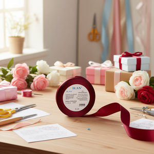 Nastro in Raso Ilan 1.0cm 25Y Rosso Intenso D-23 - Product Image 2