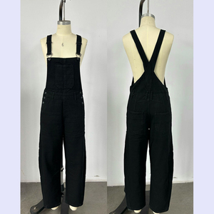 Salopette en jean pour femme Channel, coupe droite décontractée <span class=keywords><strong>à</strong></span> jambe large, bretelles réglables - Product Image 6