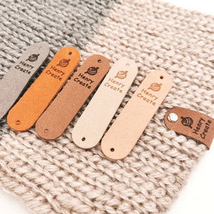 Personalized knitted hats, <b>scarves</b>, sweaters, logo tags, DIY detachable handmade leather labels, creative clothing tags - Product Image 4