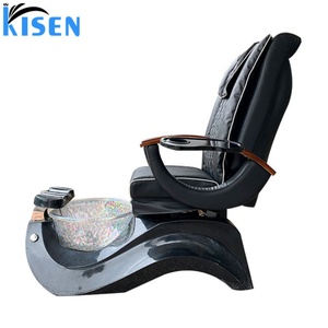 Kisen Luxury Foot Spa Massage Manicure Chair Nail Salon Beauty Sink Pedicure Chair with LED Light with USB - Product Image 5