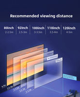 Écran de projection fixe pour cinéma à domicile, en aluminium, 4K Ultra HD, haute luminosité, PVC, montage mural, pour présentation