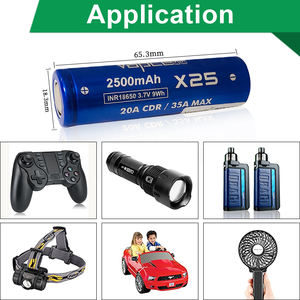 بطارية ليثيوم قابلة لإعادة الشحن, جهاز كهربائي Vapcell X25 2500mah 35a 3.7v منخفضة التكلفة محمولة بطارية ليثيوم أيون قابلة لإعادة الشحن - Product Image 6