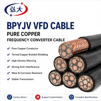Câble VFD anti-interférence 3+3/4 conducteurs, gaine XLPE PVC, blindage tressé en cuivre étamé, variateur de fréquence industriel