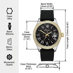 Minimalist 30mm Ladies <b>Watch</b> <b>Tool</b>-free Quick Change Silicone Band Ice Crack Texture Dial Quartz Wristwatch for Sporty Chic - Product Image 5