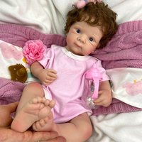 Poupées Reborn Réalistes en Silicone Corps Entier 20 Pouces Bettie, Toucher Doux, Cheveux Blonds Implantés, Yeux Ouverts, Compagnon Bébé & Cadeau de Fête