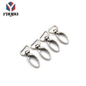 Fermoir mousqueton pivotant <span class=keywords><strong>en</strong></span> métal nickelé <span class=keywords><strong>argent</strong></span>é avec anneau <span class=keywords><strong>en</strong></span> D pour accessoires <span class=keywords><strong>de</strong></span> quincaillerie <span class=keywords><strong>de</strong></span> sacs et <span class=keywords><strong>de</strong></span> pochettes - Product Image 2