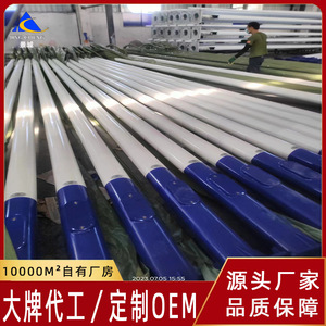 Poteaux d'éclairage routier municipaux de 6 à 12 mètres, poteaux octogonaux coniques, lampadaires à haut mât galvanisés à chaud pour travaux d'ingénierie - Product Image 5