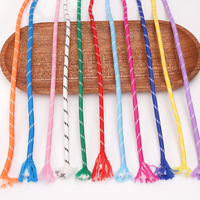 Cordon en polyester coloré de 5 mm, 100 % polyester, pour macramé, fabrication artisanale, bijoux, pendentifs, artisanat, porte-clés, paquets de 5 m/1 m