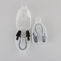 Pour adultes enfants natation pince-nez bouchons d'oreilles confortable Silicone souple oreille Clips ensemble Surf plongée piscine accessoires