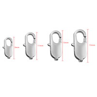 Accessoires de bijoux en acier inoxydable fermoir mousqueton poli ne perd pas la couleur fermoir carré queue de bracelet