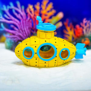 水槽水族館ヴィンテージ潜水艦アクアスケープオーナメント工芸品水族館樹脂装飾 - Product Image 5