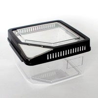 NOMOYPET Offre Spéciale carré haute Transparent en plastique Reptile Habitat Cage boîte d'élevage pour Gecko lézard caméléon