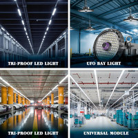 Lámpara Industrial de Gran Altura de Aluminio 2026, 240W 150W 100W 70W, con Cubierta Antideslumbrante de PC