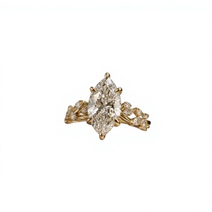 Bague en or pour femme avec diamants de laboratoire, bijoux de fiançailles de luxe, or 10K, 14K, 18K et argent 925 - Product Image 1