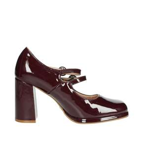 Mariella Burani Donna Decollete' 50710 Zapatos de tacón Mary Jane de charol color burdeos para mujer, talla 36 - Product Image 4