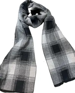 New autumn and winter thickened silk flannelette scarf warm and comfortable lattice neck