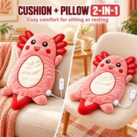 Coussin de siège chauffant avec une large zone chauffante, tissu en peluche doux et forme d'animal de dessin animé pour chaises de bureau, nuits d'hiver