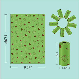 Bolsa de caca de perro de venta directa de fábrica biodegradable al por mayor con dispensador conveniente - Product Image 2