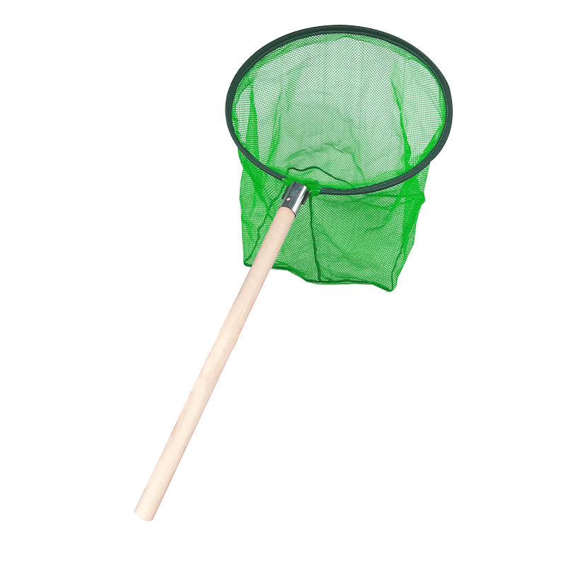 Tête ronde de 25 cm de diamètre, manche en bois de 50 cm de long.