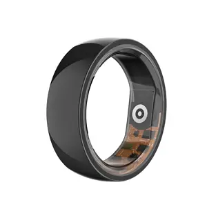 stainless steel pedometer body temperature display remote camera smart tracker smart ring