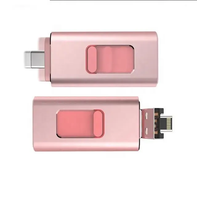 Jaster-clé Usb 4 en 1 OTG, support à mémoire de 16gb 32gb 64gb, lecteur Flash pour Iphone/Android, disque U, stockage externe